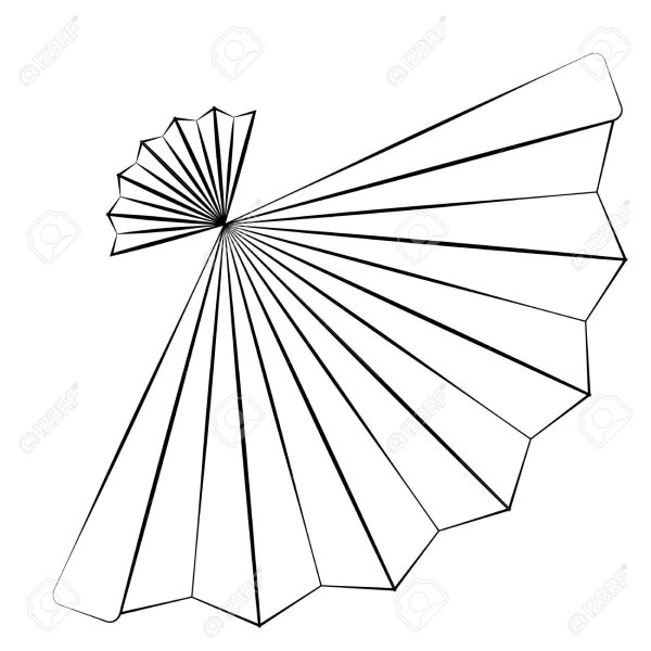 Макет веера для печати