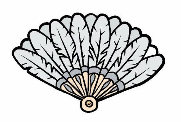 Веер раскраска