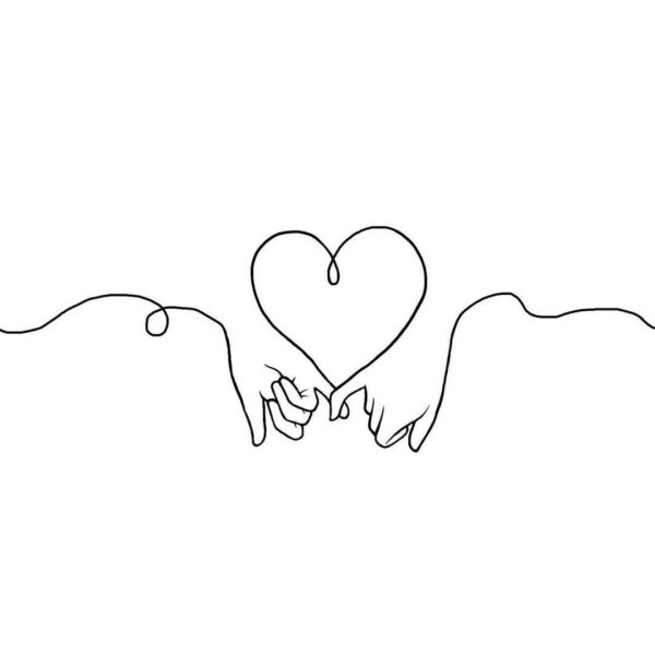 Девушка одной линией