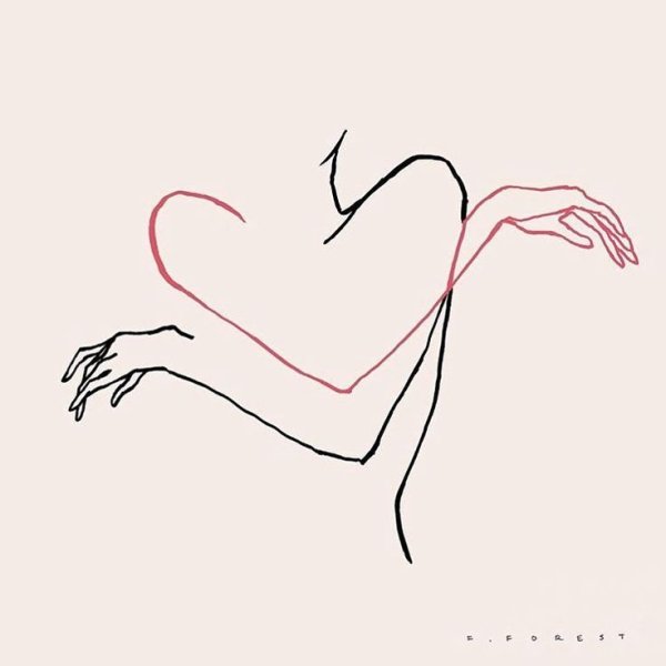 Объятия одной линией