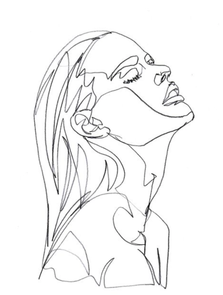 Роза карандашом