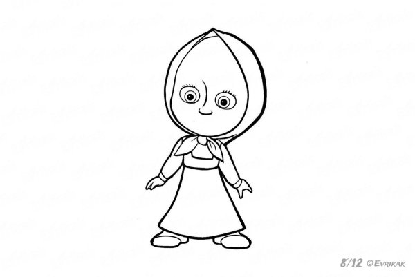 Нарисовать Машу из мультика