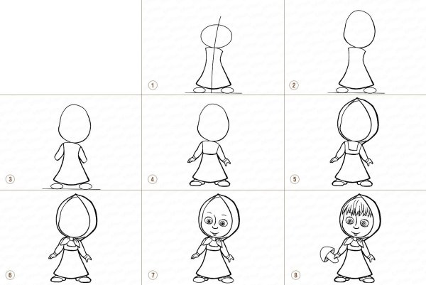 Рисовалка Маша и медведь