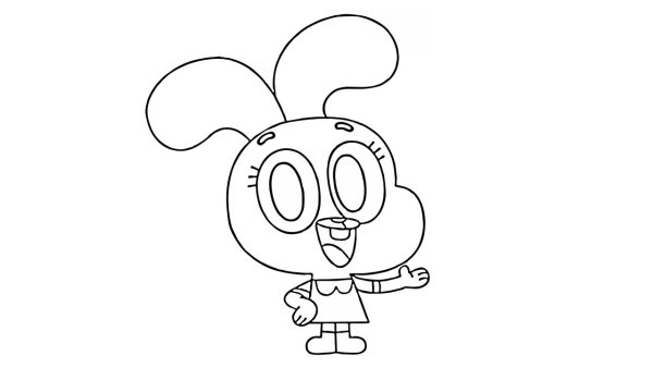 Удивительный мир Гамбола раскраска Анаис