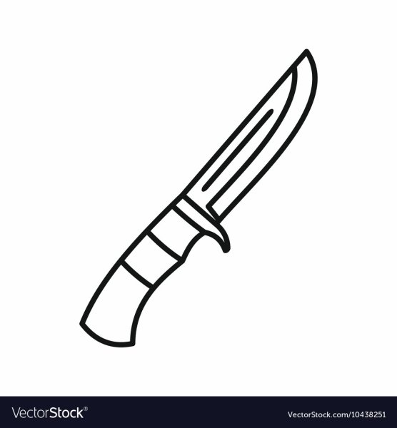 Контуры для рисования нож