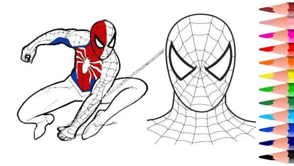 Нарисовать человека паука карандашом