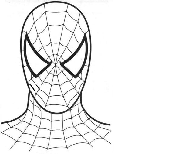 Человек паук срисовать