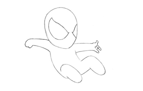 Рисунки человека паука легкие