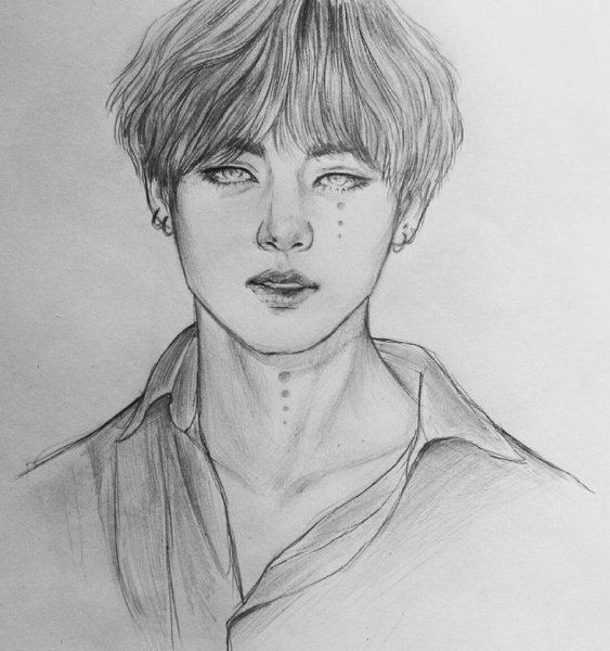 Рисунки БТС портреты