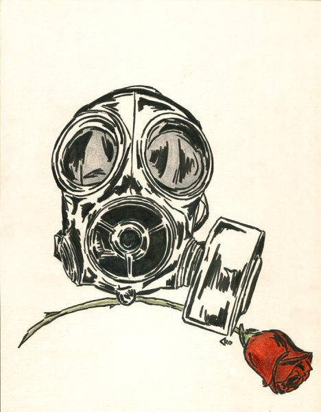 Нарисованный противогаз