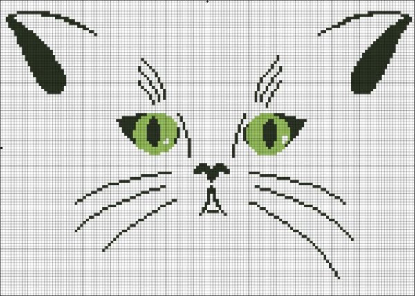 Схема для вышивания крестиком заяц