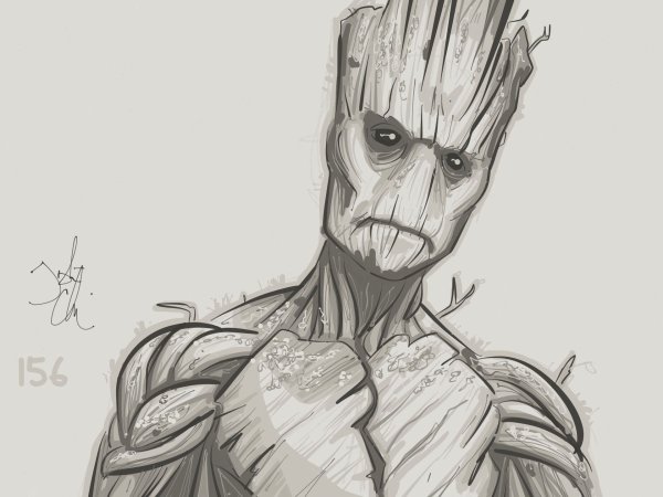 Грут Стражи Галактики рисунок