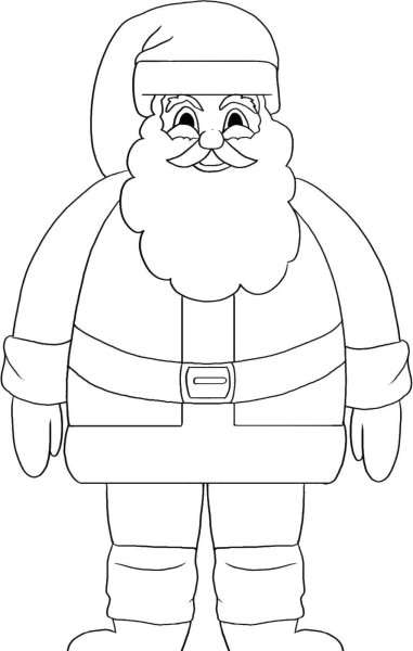 Пошаговое рисование Деда Мороза