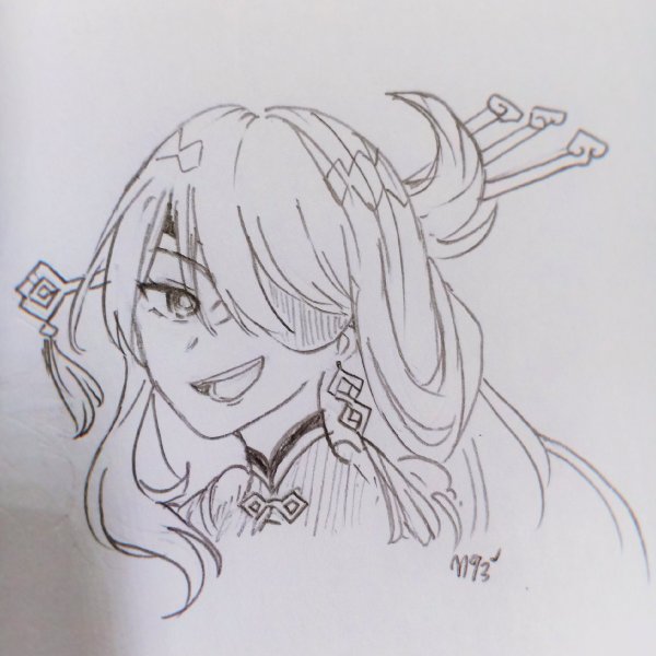 Венти Геншин Импакт рисунок