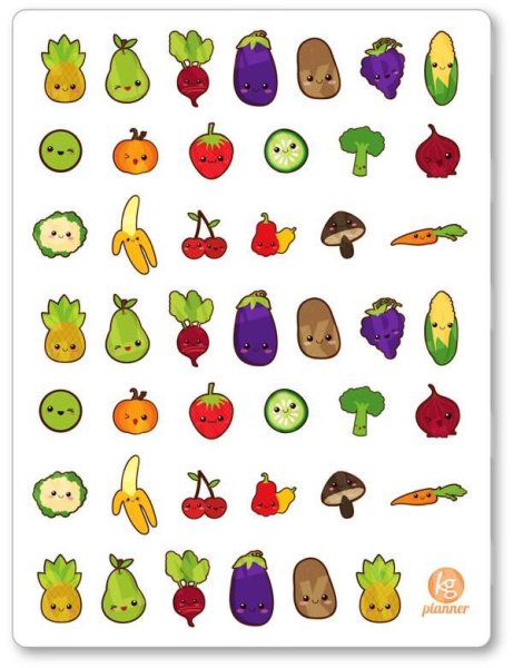 Каквайные овощи и фрукты