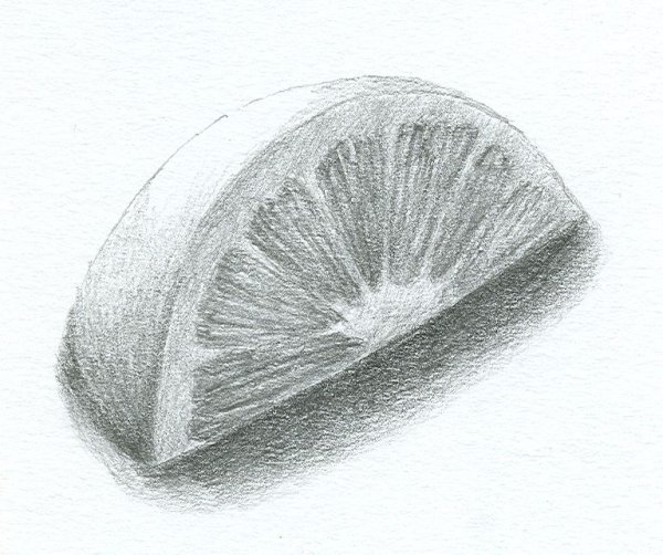 Апельсин штриховка