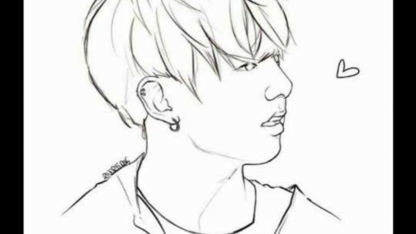 Раскраска Чонгук из БТС