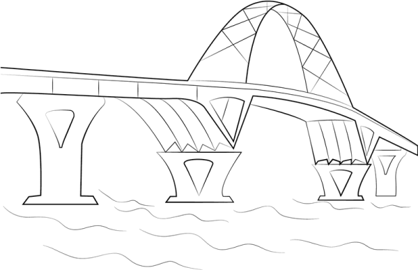 Раскраска мост