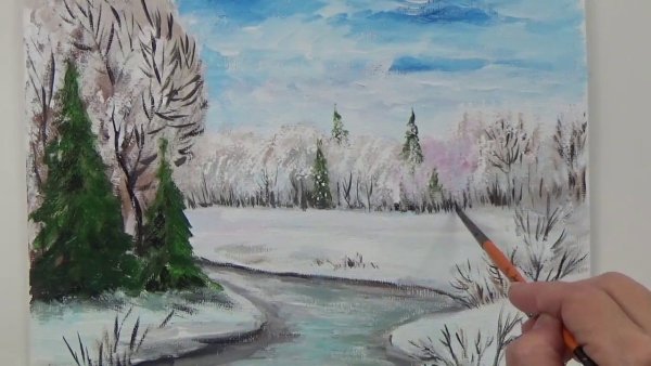 Рисунок на тему зима