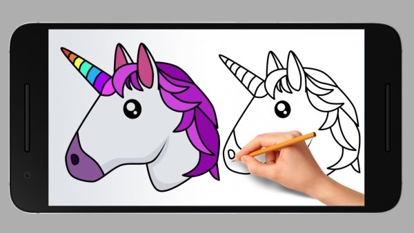 Кавайная мордочка единорога