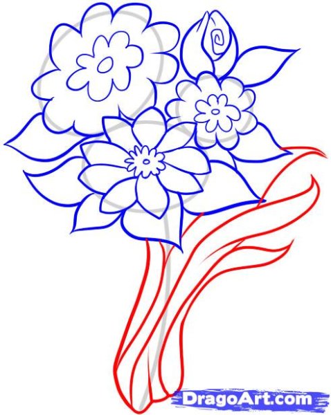 Букет рисунок
