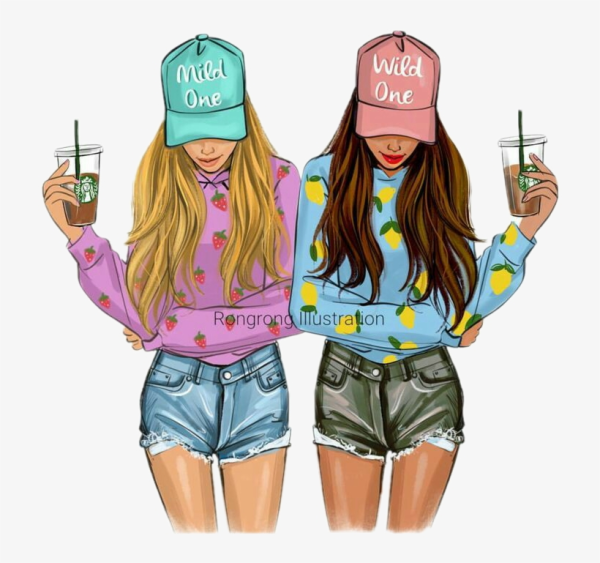 Подруги рисунок