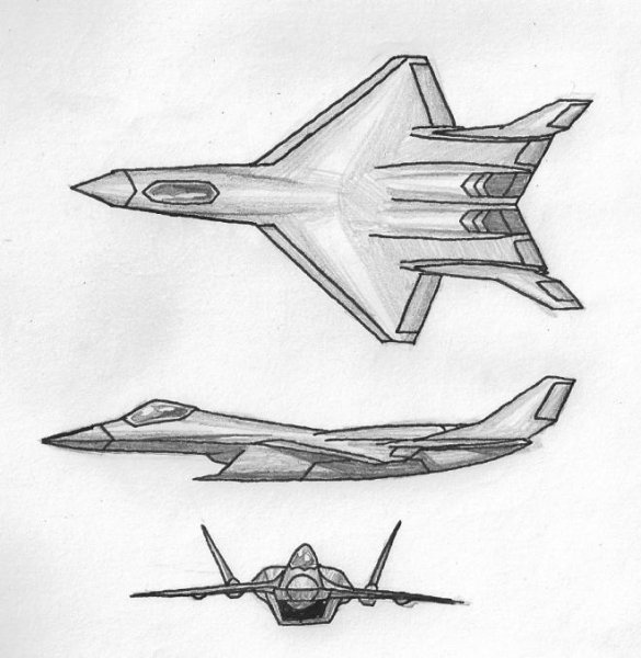 Самолет истребитель рисунок