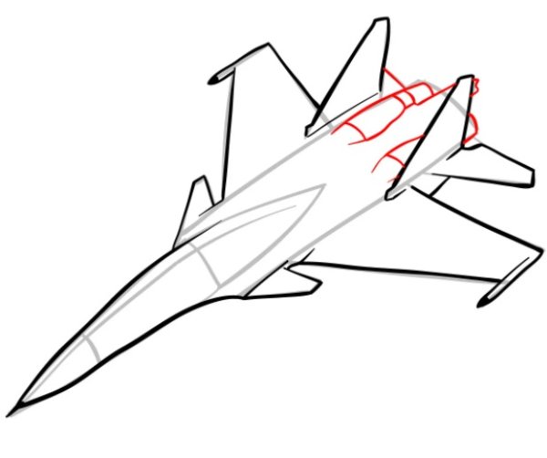 Рисование истребитель