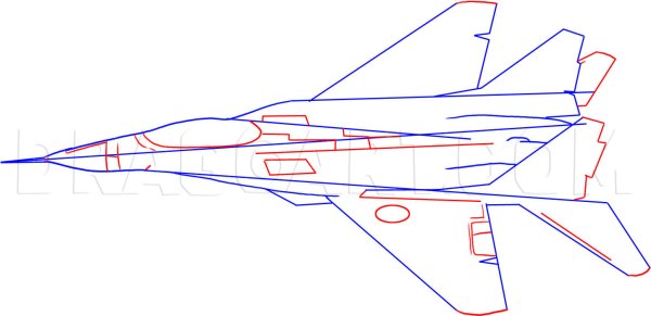 Истребитель для рисование для детей