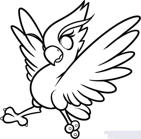 Птица Феникс поэтапное рисование