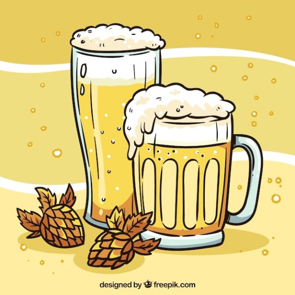Пиво нарисованное