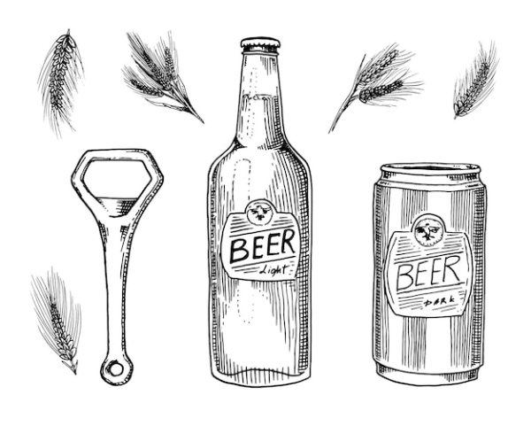 Пиво эскиз