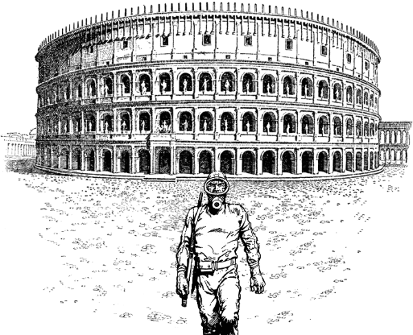 Колизей древний Рим карандашом