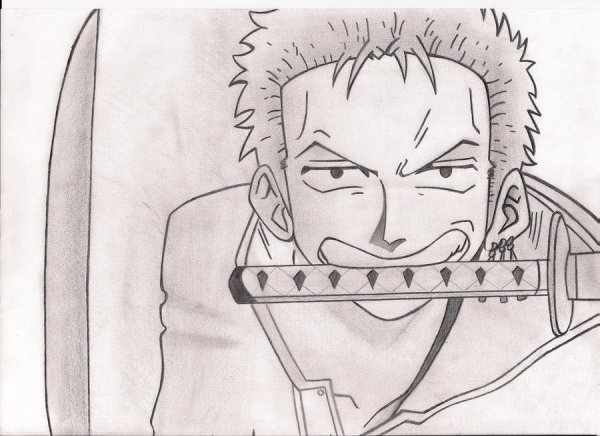 Ророноа Зоро аниме не раскрашенный