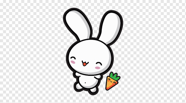 Кролик черно белая для детей