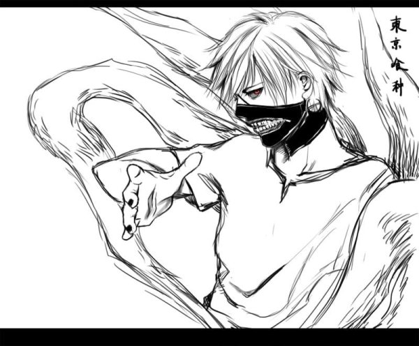 Канеки Кен фломастером