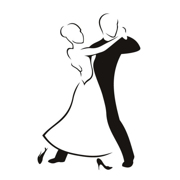 Танцевальная пара силуэт