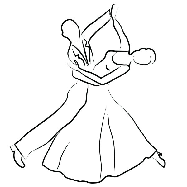 Бальные танцы рисунок карандашом