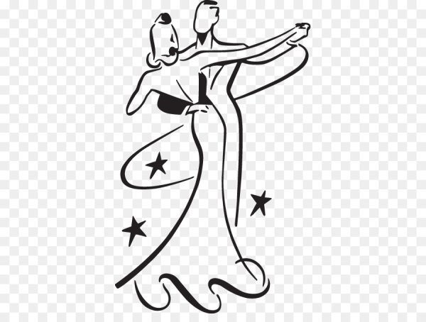 Танцующая пара контур