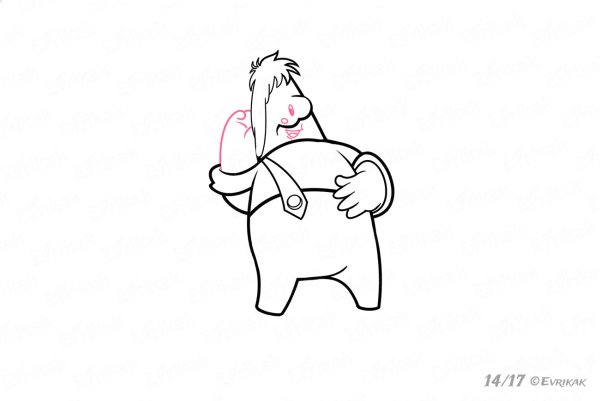 Карлсон рисунок карандашом