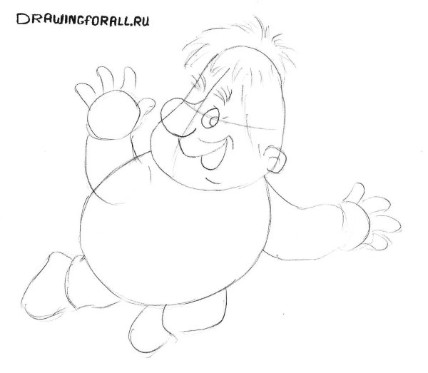 Карлсон рисунок карандашом