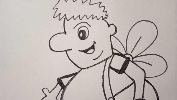 Карлсон срисовка очень легко