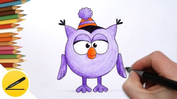 Смешарики рисунки карандашом