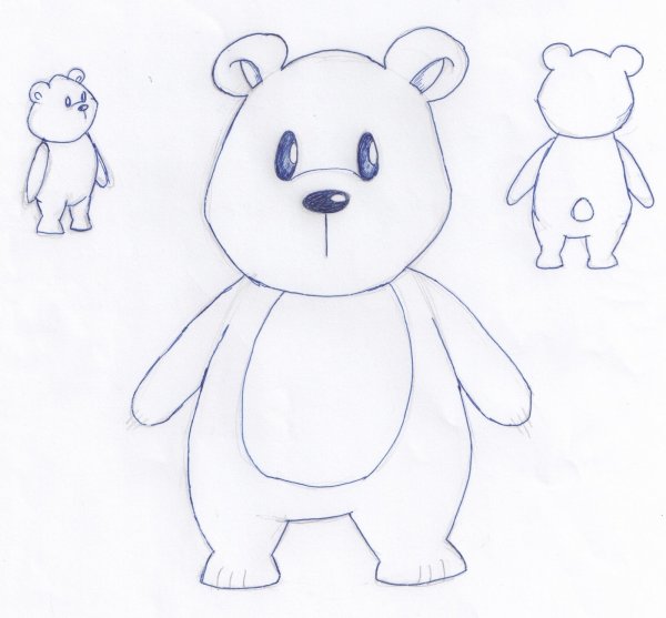 Мишка для срисовывания