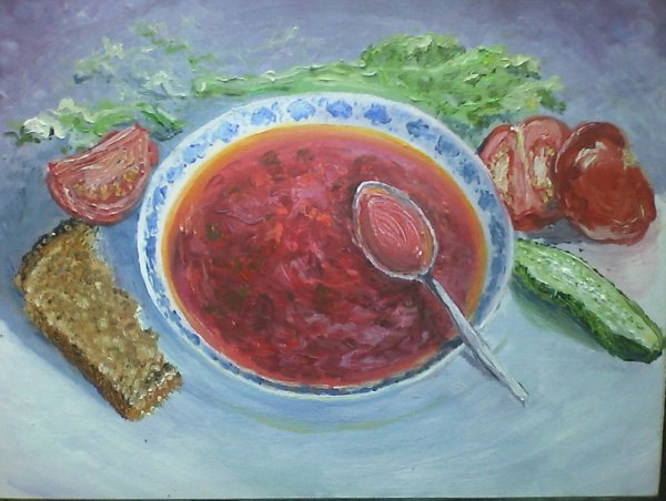 Борщ в живописи