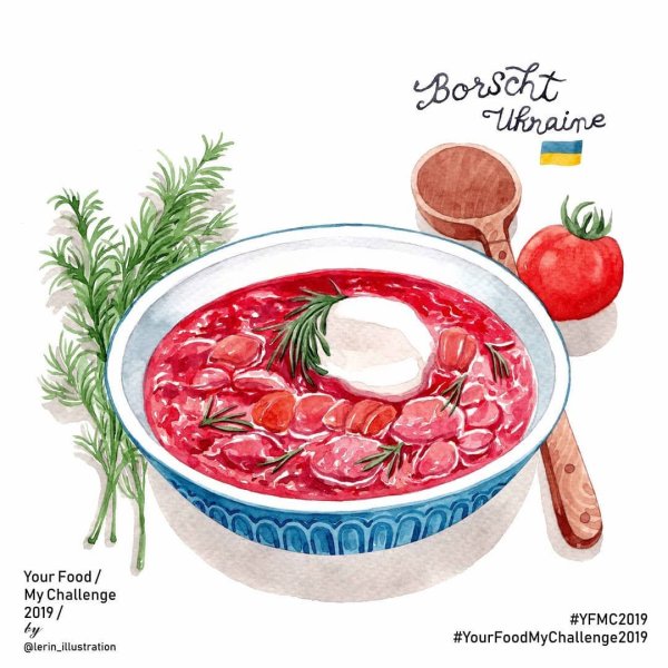 Нарисовать борщ
