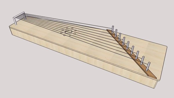 Чертёж гусли Прима 17 струн