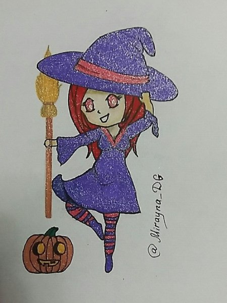 Рисунки для срисовки ведьмочка