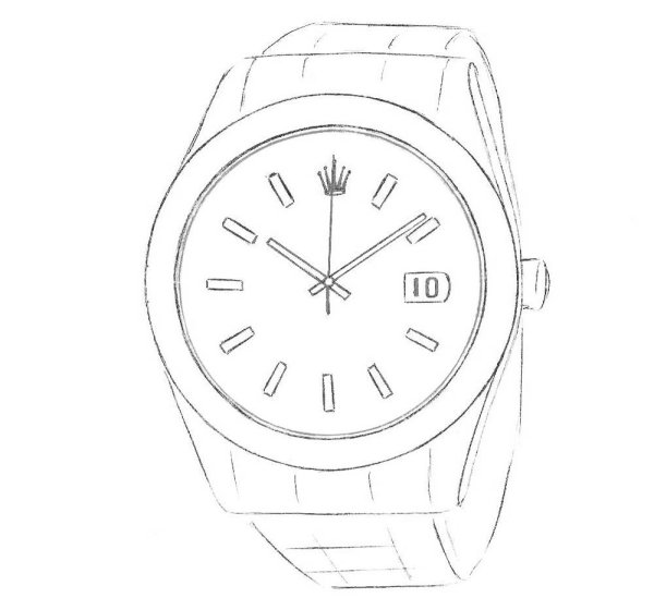 Поэтапное рисование часов