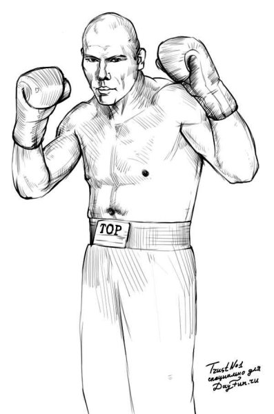 Раскраска боксер